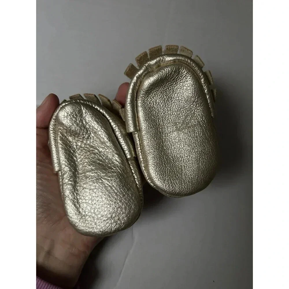 Freshly Picked Gold Moccasins Baby Shoes size 1